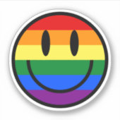 Sticker Face souriante arc-en-ciel (Devant)