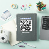 Sticker Facebook Connectez-vous avec nous Code Qr Blanc (Couverture iPad)