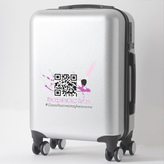 Sticker Facepainter de code QR Nom commercial Décalage de  (Sur valise)