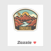 Sticker Faceville, Géorgie (Feuille)