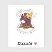 Sticker Facilement Distrait Par Dragons Et Livres Cadeaux (Feuille)
