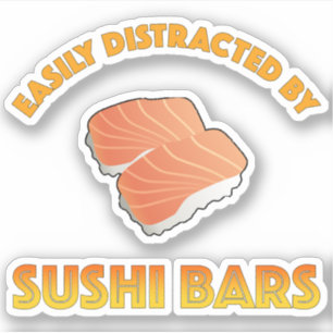 Sticker Facilement Distrait Par Les Bars À Sushi