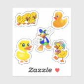 Sticker Facilement distrait par les canards (Feuille)