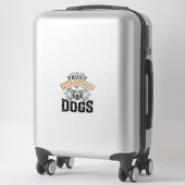Sticker Facilement Distrait Par Les Chiens Conception De C (Sur valise)