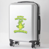 Sticker Facilement Distrait Par Les Crocodiles (Sur valise)