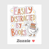 Sticker Facilement distrait par les livres (Feuille)