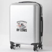 Sticker Facilement distrait par les vaches Graphique de va (Sur valise)