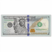 Sticker Facture d'un milliard de dollars avec Lady Liberty (Devant)