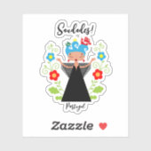 Sticker Fado chanteuse avec caravelle portugaise (Feuille)