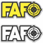 Sticker FAFO Fu*k autour et découvrez Car (Devant)