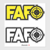 Sticker FAFO Fu*k autour et découvrez Car (Feuille)