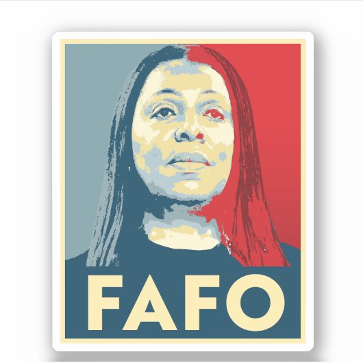 Sticker FAFO : Letitia James (Devant)