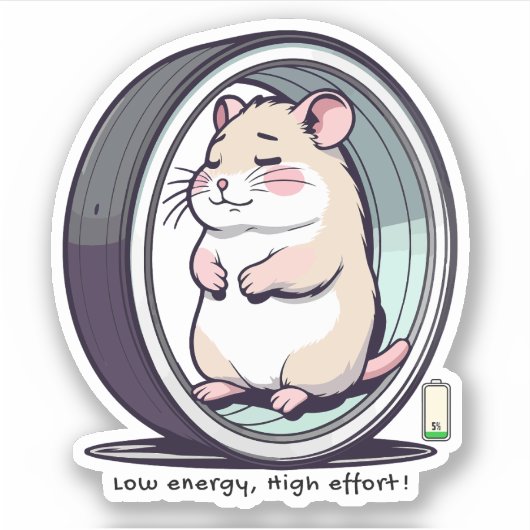 Sticker Faible Énergie, Effort Élevé – La Vie Relatable (Devant)
