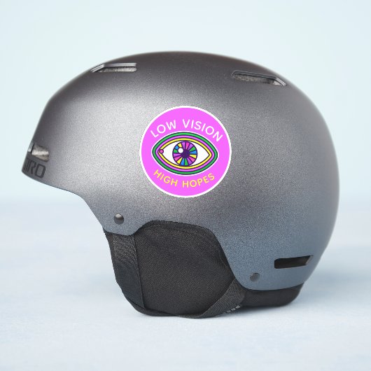 Sticker Faible vision, hautes espérances Personnalisation (Côté casque)