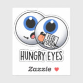 Sticker Faim Eyes Drôle Eyeball Pun (Feuille)