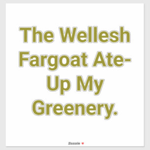 Sticker Faim Fargoat de Wellesh Hankamer Artjunkhaus Baaah