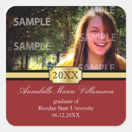 Sticker Faire-part de graduation de la bande de bo (Devant)