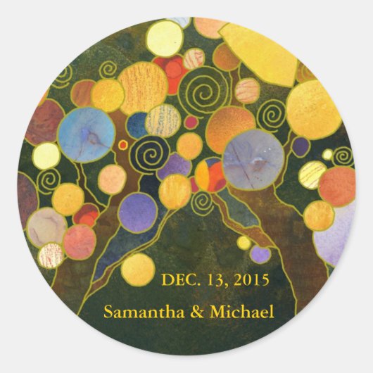 Sticker Faire-part de mariage Love Trees (Devant)