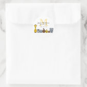 Sticker Faire-part de naissance garçon Jungle Anim (Sac)