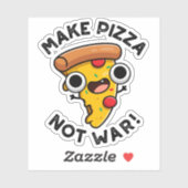 Sticker Faire Pizza pas guerre amusant jeu de paix (Feuille)