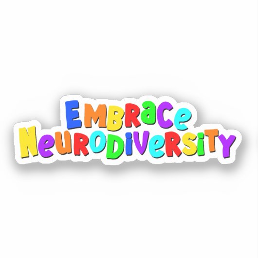 Sticker Faire place à la neurodiversité | Sensibilisation  (Recto)