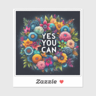 Sticker Faire place à la positivité au milieu d'une beauté