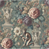 Sticker Faire une révérence – Conception florale gothique (Devant)