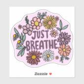 Sticker FAIRE VITE BRISER Floral mignon Purple Daisy Main  (Feuille)