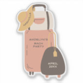 Sticker Faire vos valises Bagages Destination Enterrement (Devant)