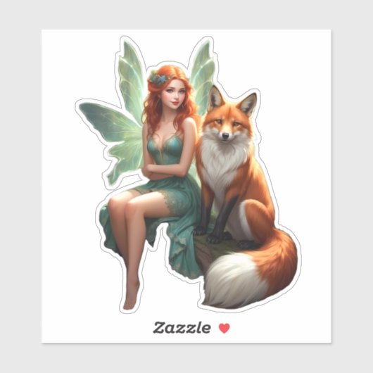 Sticker Fairy and Fox (Feuille)