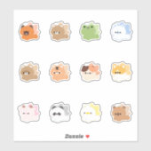 Sticker Fairy butterfly animals (Feuille)