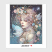 Sticker Fairy Girl'Imaginaire Art (Feuille)