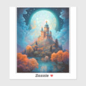 Sticker Fairy Tale Castle Imaginaire Art (Feuille)