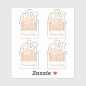 Sticker Fairytale Médiéval Royal Princess Castle Ensemble  (Feuille)