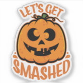 Sticker Faisons tomber Tipsy Halloween Jack-O’-Lantern (Devant)