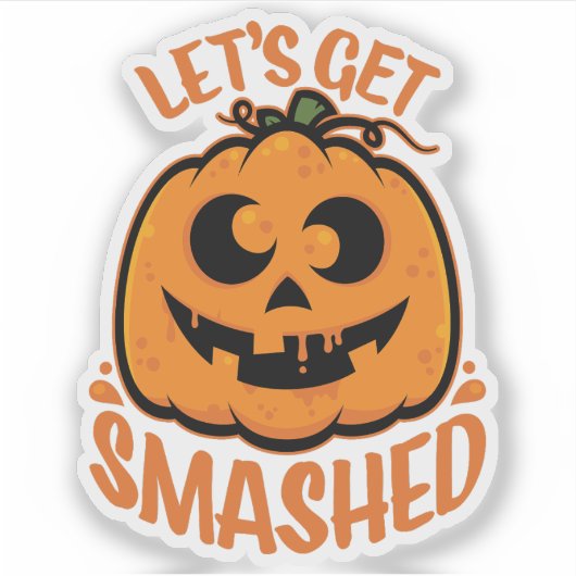 Sticker Faisons tomber Tipsy Halloween Jack-O’-Lantern (Devant)