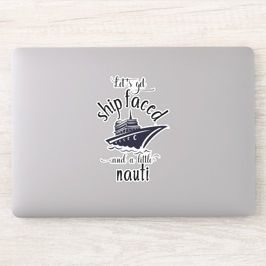 Sticker Faisons un voyage de croisière amusant (Ordinateur)