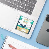 Sticker Fait à l'ombre (Ordinateur portable avec iPhone)