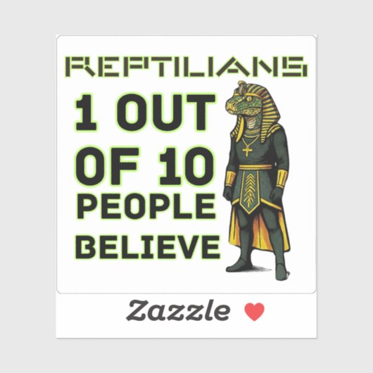 Sticker Fait effrayant sur les reptiliens (Feuille)