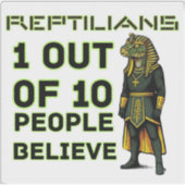 Sticker Fait effrayant sur les reptiliens (Devant)