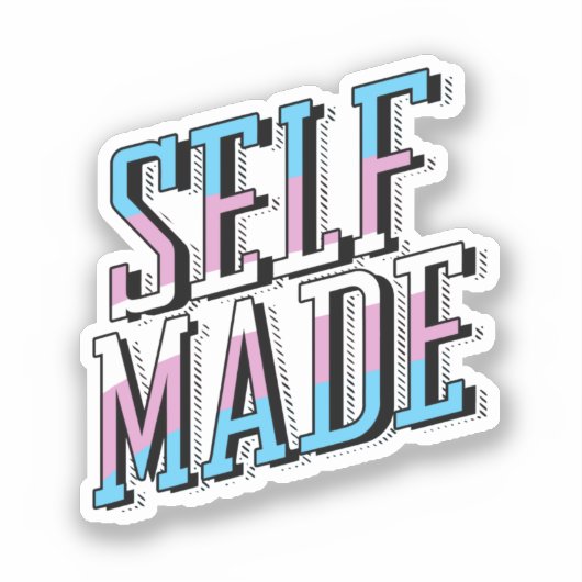 Sticker Fait soi-même et trans (Recto)
