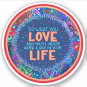 Sticker Faites ce que vous aimez Inspirer Inspirivity Stic (Devant)