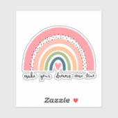 Sticker Faites de vos rêves une réalité arc-en-ciel (Feuille)