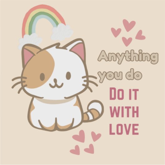 Sticker Faites-Le Avec Amour (Devant)