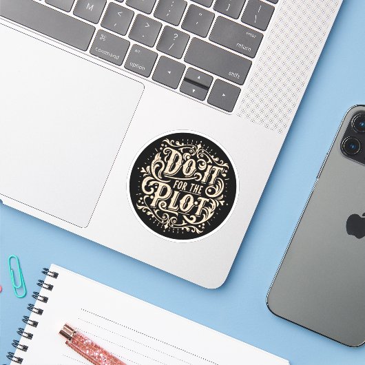 Sticker Faites-le pour le tracé (Ordinateur portable avec iPhone)