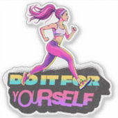 Sticker Faites-Le Pour Vous-Même, Femme À La Tête (Devant)