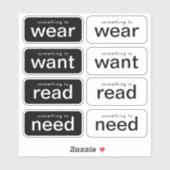 Sticker Faites-le simple pour le cadeau avec simplicité (Feuille)