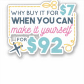 Sticker Faites-le vous-même Citer la typographie (Devant)