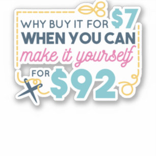 Sticker Faites-le vous-même Citer la typographie