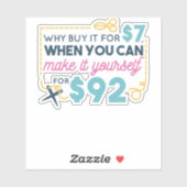 Sticker Faites-le vous-même Citer la typographie (Feuille)